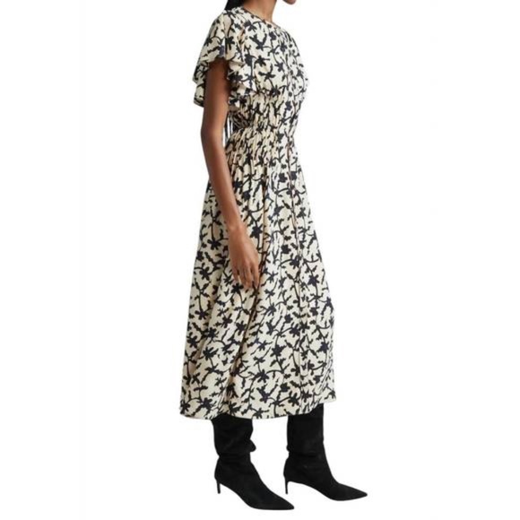 ULLA JOHNSON Floral Printed Anais Midi Dress - Picture 2 of 15